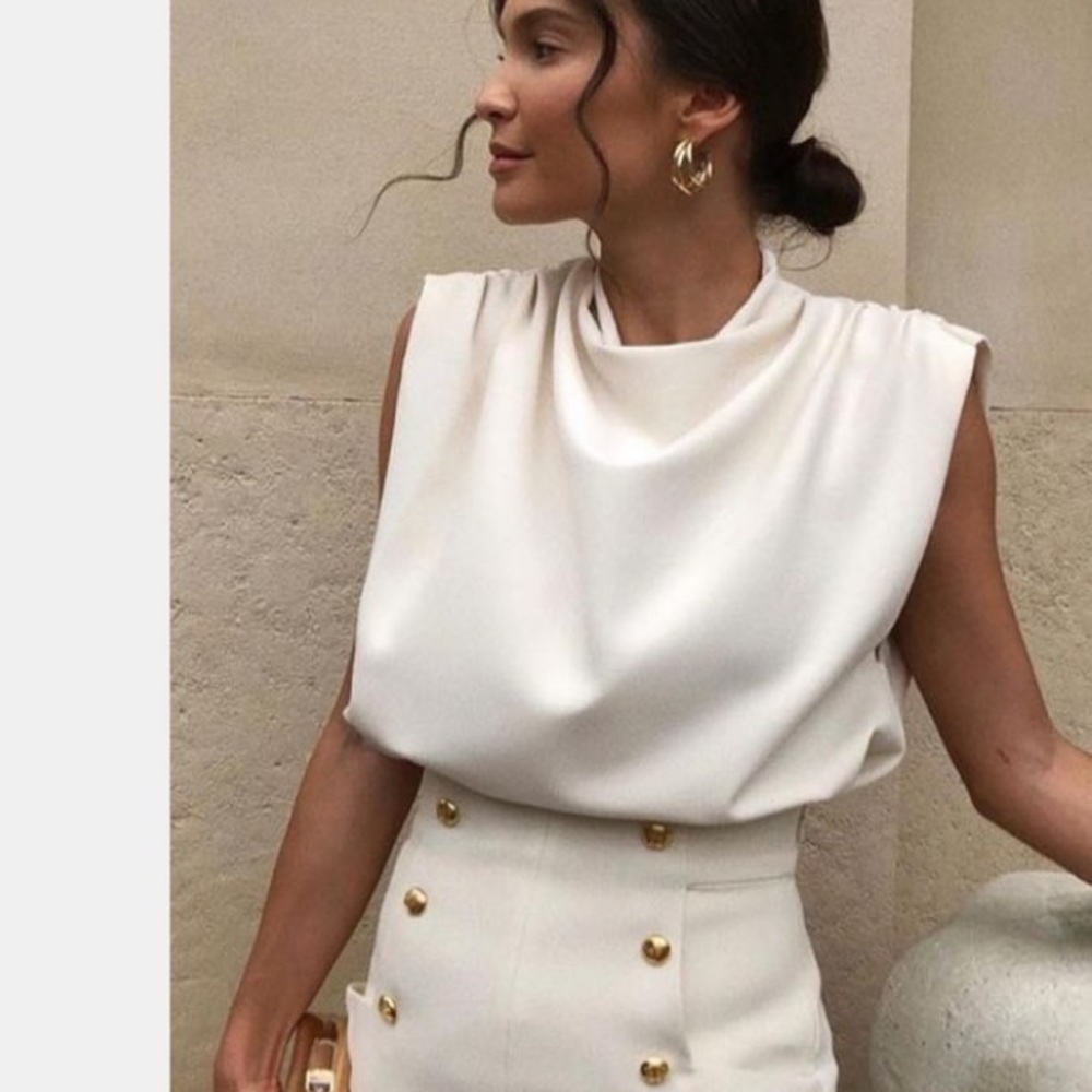Zara pleated top